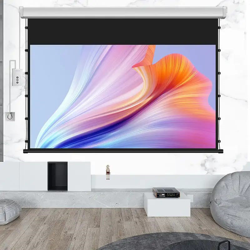SMQ ALR Electric Tab Tension Projector Screen with RF and Remote 100 SMQ ALR Electric Tab Tension Projector Screen with RF and Remote 100